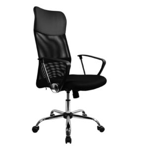 DASCK – Silla de Oficina Ergonómica con Respaldo de Malla y Base Cromada
