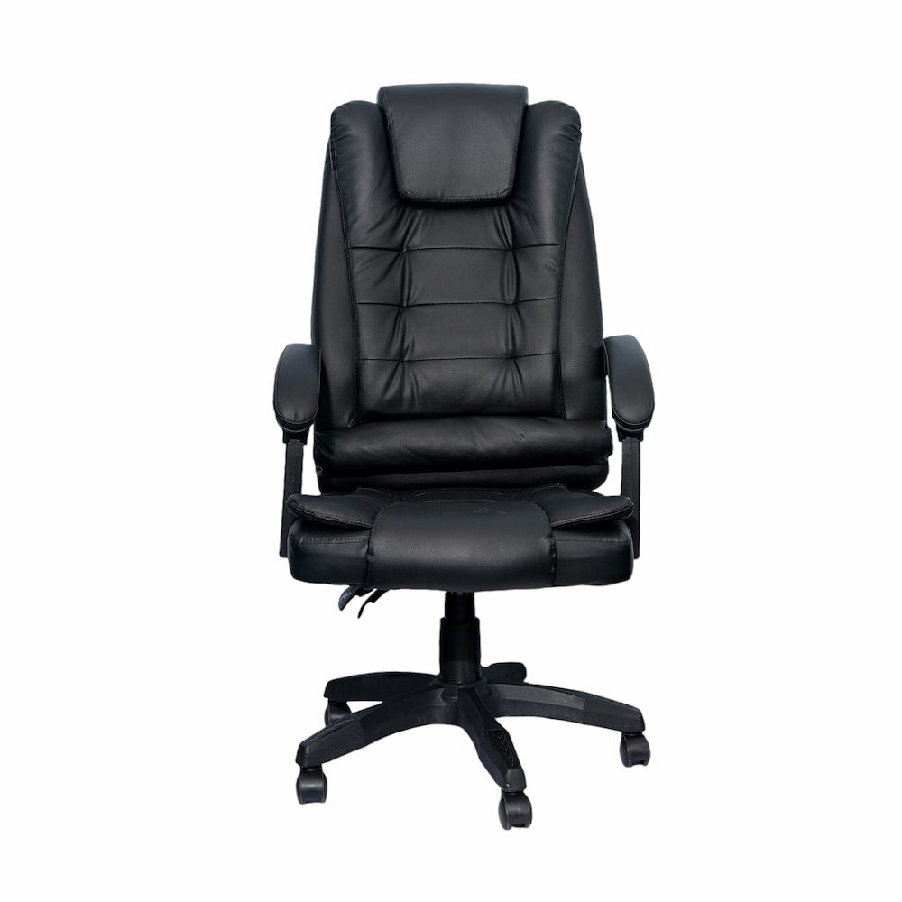 DASCK - Sillón de Oficina Reclinable, Cuero Sintético, Altura Ajustable, Negro - Imagen 7