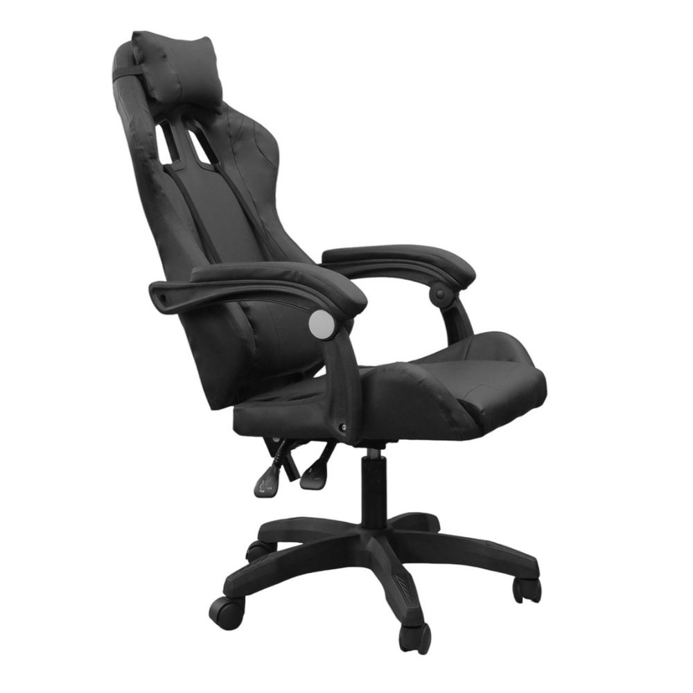 DASCK – Silla de Oficina con Reposacabezas, Respaldo Ajustable y Base Giratoria – Color Negro - Imagen 4