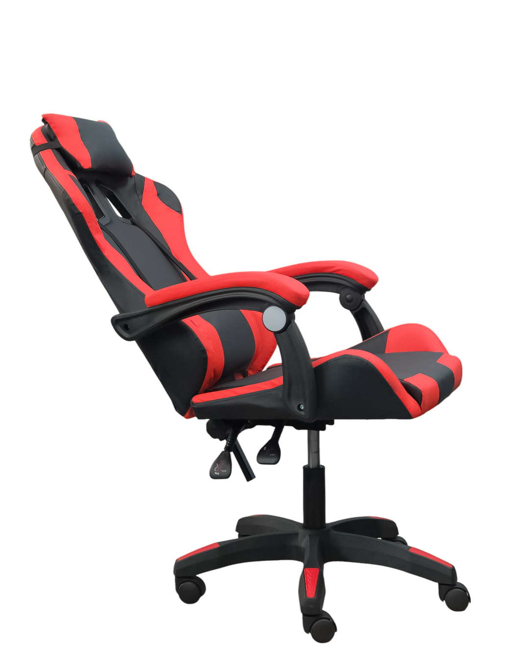 DASCK – Silla de Oficina con Reposacabezas, Respaldo Ajustable y Base Giratoria – Color Rojo - Imagen 3