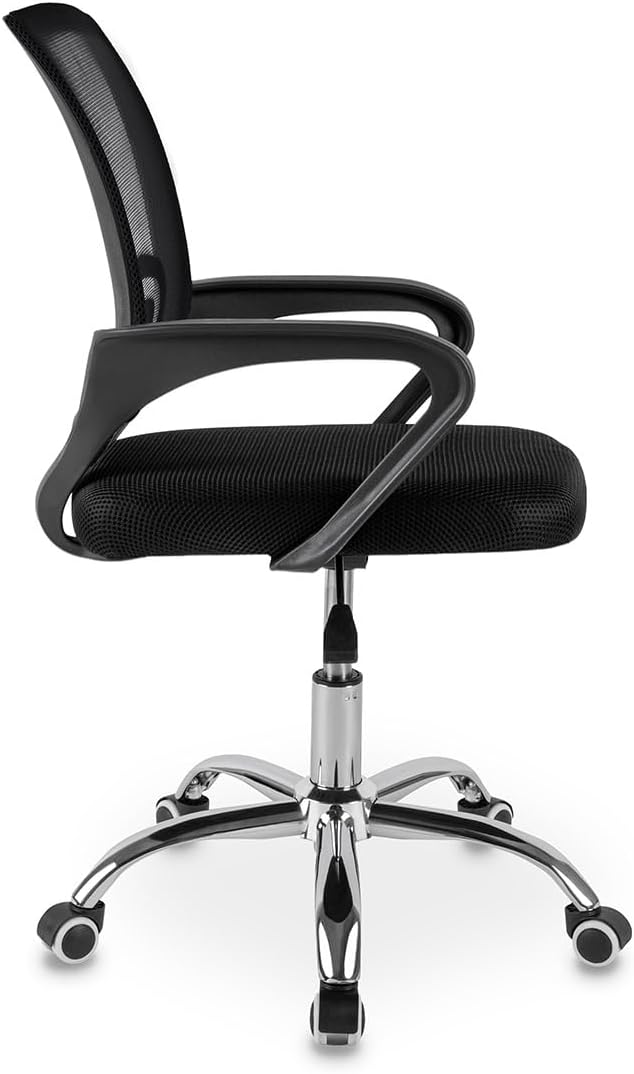 DASCK - Silla de Oficina Ergonómica de Malla con Ruedas 360° – Pie Cromado - Imagen 2