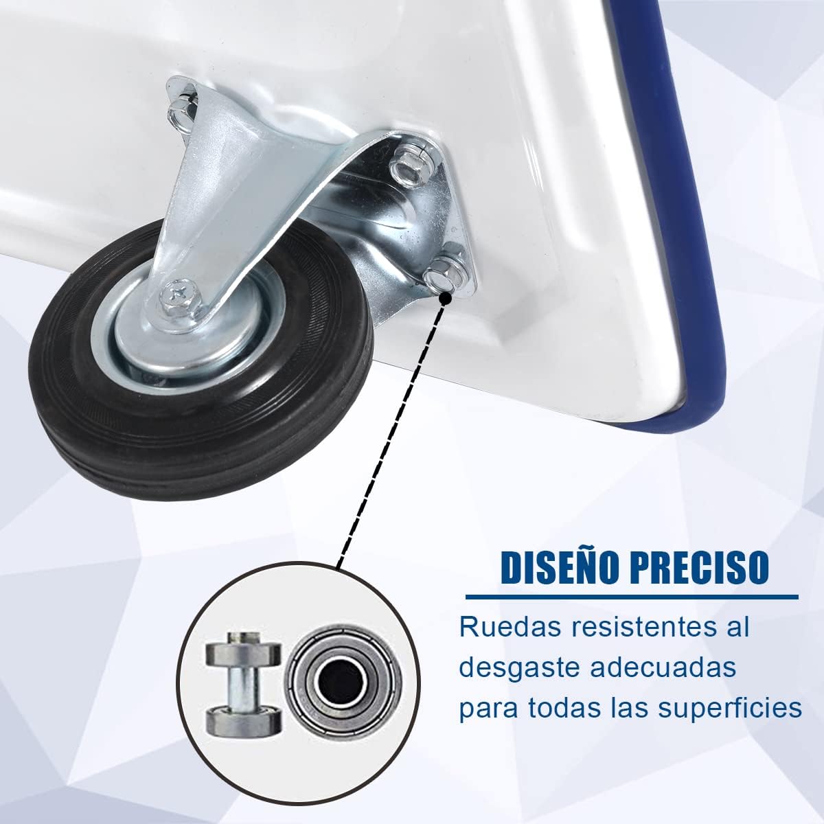 Carro DASCK Plataforma de Carga Plegable con Ruedas – 150 kg – Acero Reforzado - Imagen 2