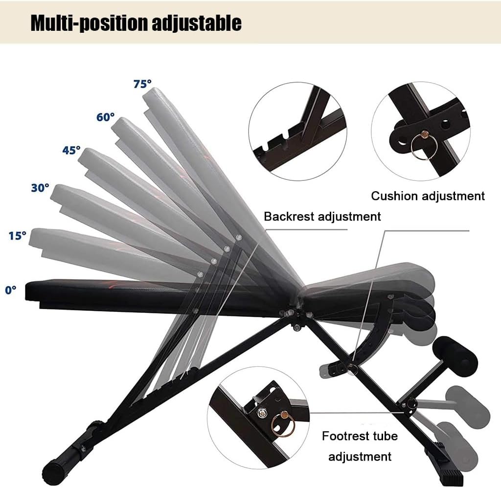DASCK – Banco de Pesas Ajustable Plegable para Entrenamiento Multifunción - Imagen 5