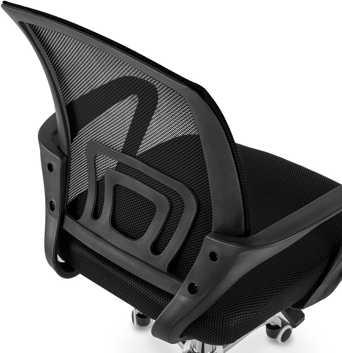 DASCK - Silla de Oficina Ergonómica de Malla con Ruedas 360° – Pie Cromado - Imagen 5