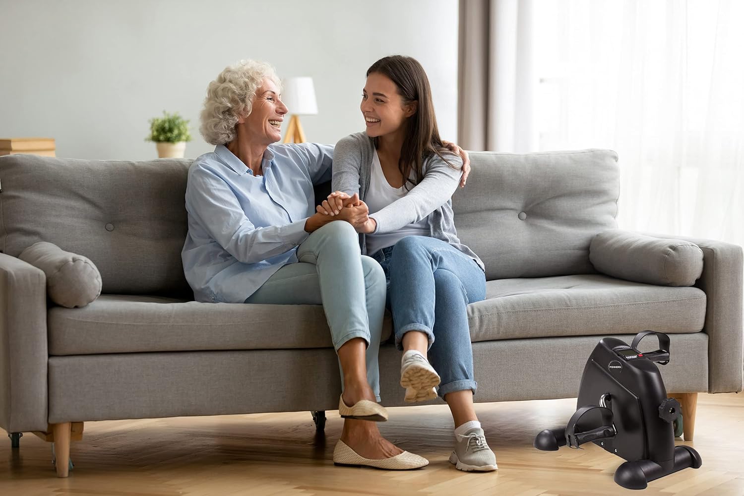 DASCK - Mini Bicicleta Estática con Pedales y Pantalla LCD para Piernas y Brazos - Imagen 3