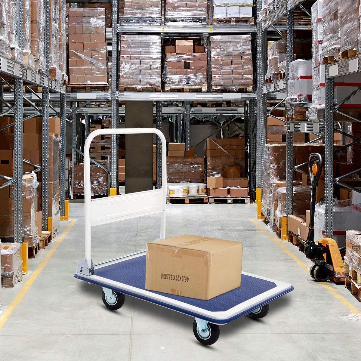 Carro DASCK Plataforma de Carga Plegable con Ruedas – 150 kg – Acero Reforzado - Imagen 8