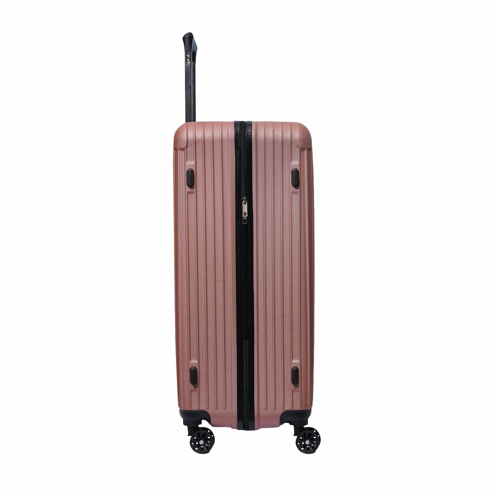 DASCK - Juego de 3 Maletas de Viaje Trolley ABS Semirrígidas con Ruedas Dobles 360° y Cerradura de Combinación - Rosa - Imagen 3