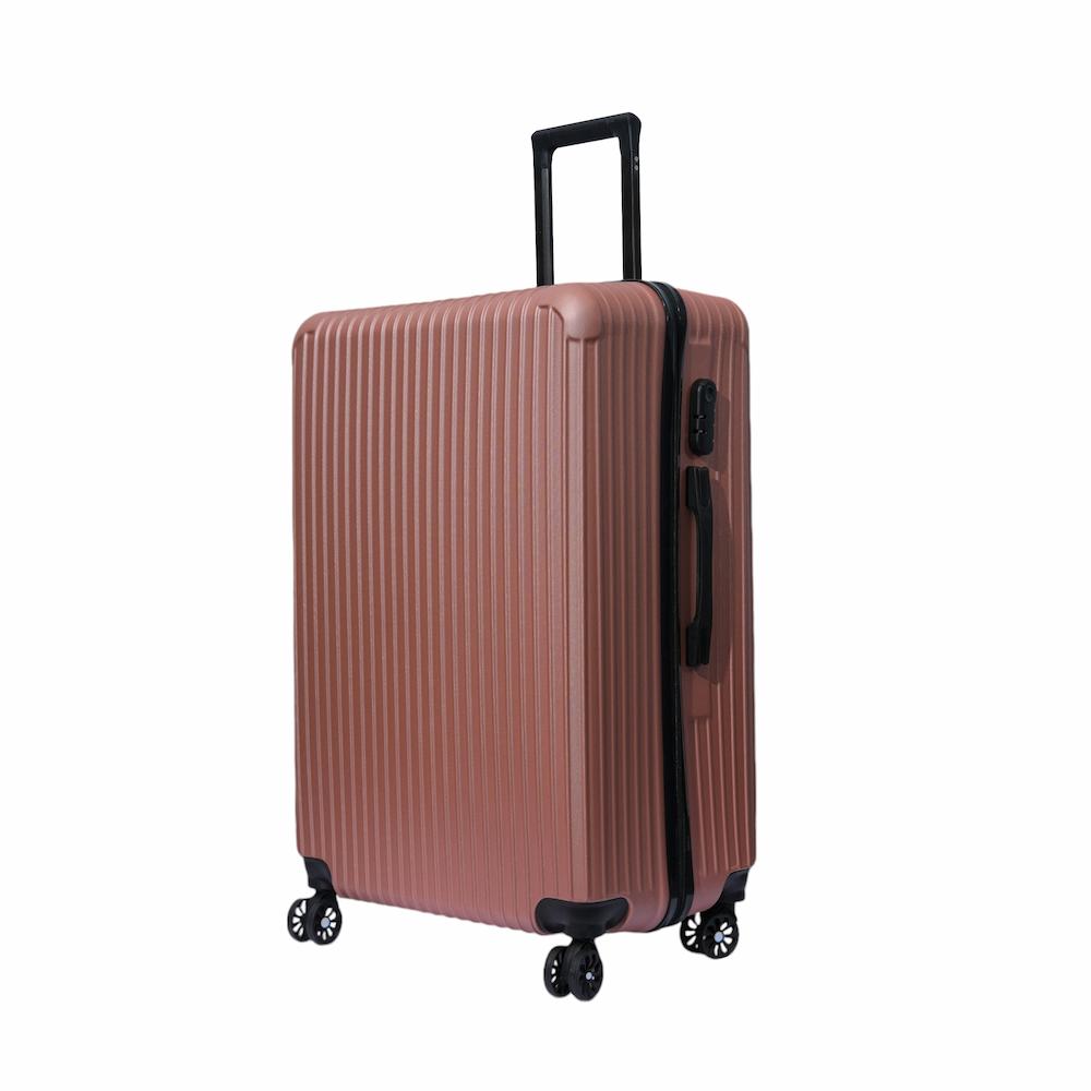 DASCK - Juego de 3 Maletas de Viaje Trolley ABS Semirrígidas con Ruedas Dobles 360° y Cerradura de Combinación - Rosa - Imagen 5