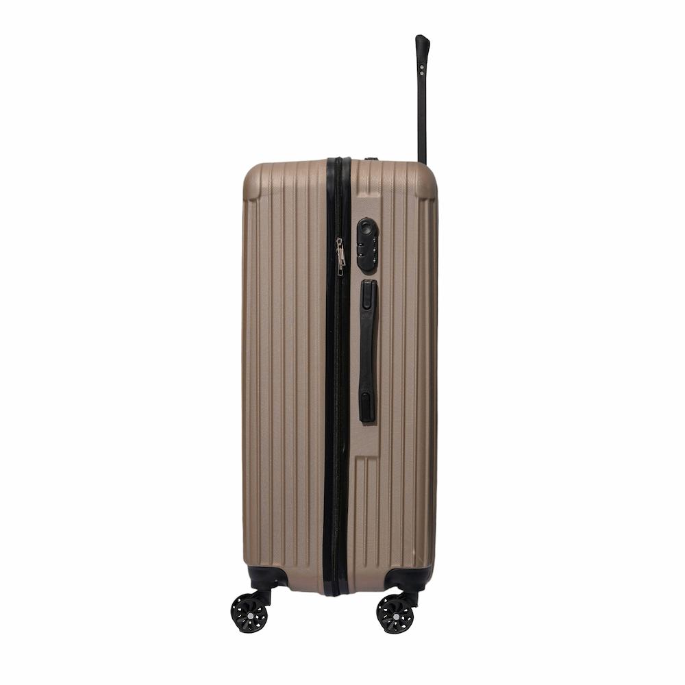 DASCK - Juego de 3 Maletas de Viaje Trolley ABS Semirrígidas con Ruedas Dobles 360° y Cerradura de Combinación - Marrón - Imagen 3