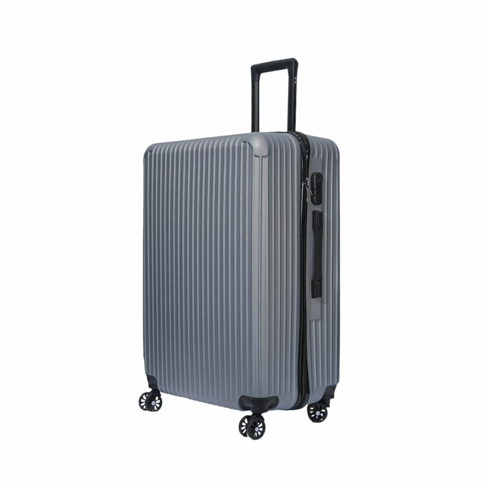 DASCK - Juego de 3 Maletas de Viaje Trolley ABS Semirrígidas con Ruedas Dobles 360° y Cerradura de Combinación - Gris - Imagen 4