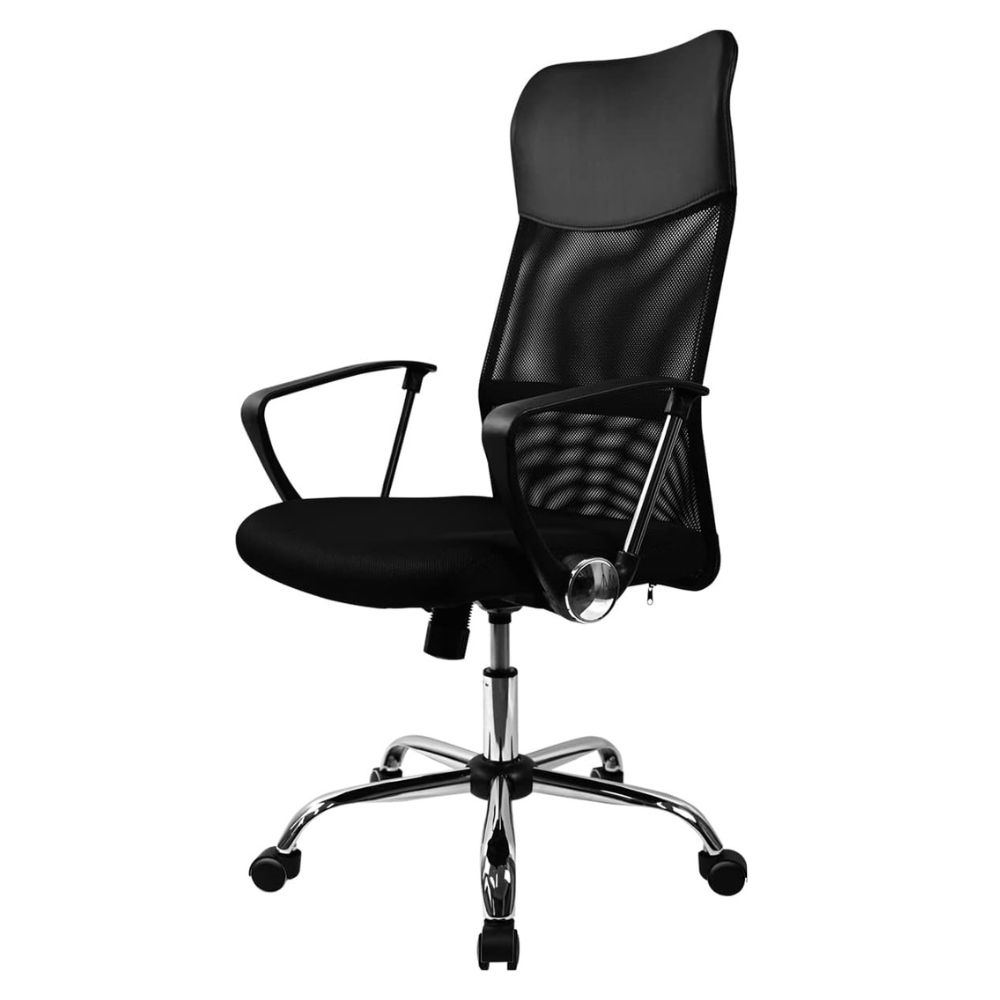 DASCK – Silla de Oficina Ergonómica con Respaldo de Malla y Base Cromada