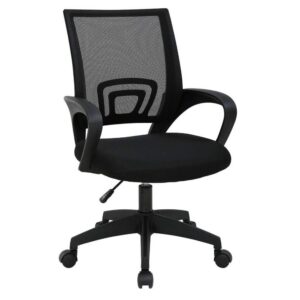 DASCK - Silla de Oficina Ergonómica de Malla con Ruedas 360° – Pie Negro