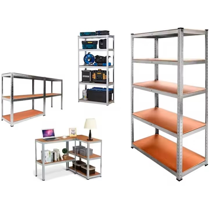 DASCK - Pack 2 Estanterías Metálicas Galvanizadas 180x90x40 cm, 5 Baldas, 875 kg c/u - Imagen 3