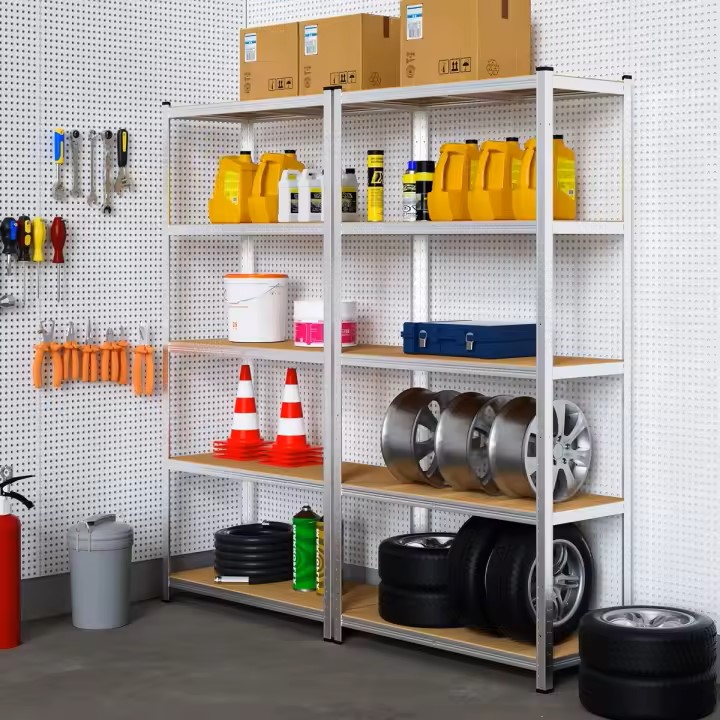 DASCK - Estantería Metálica Galvanizada 180x90x40 cm, 5 Baldas, Carga 875 kg - Imagen 6