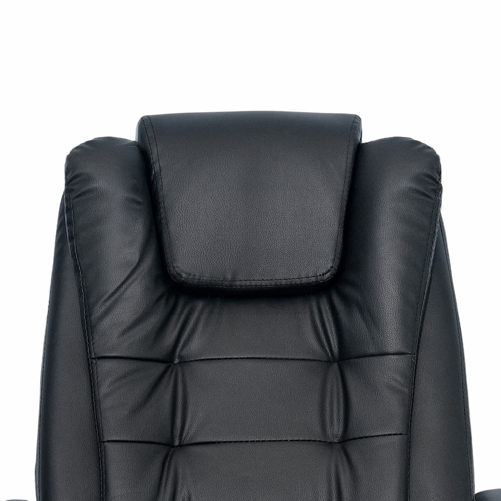 DASCK - Sillón de Oficina Reclinable, Cuero Sintético, Altura Ajustable, Negro - Imagen 5