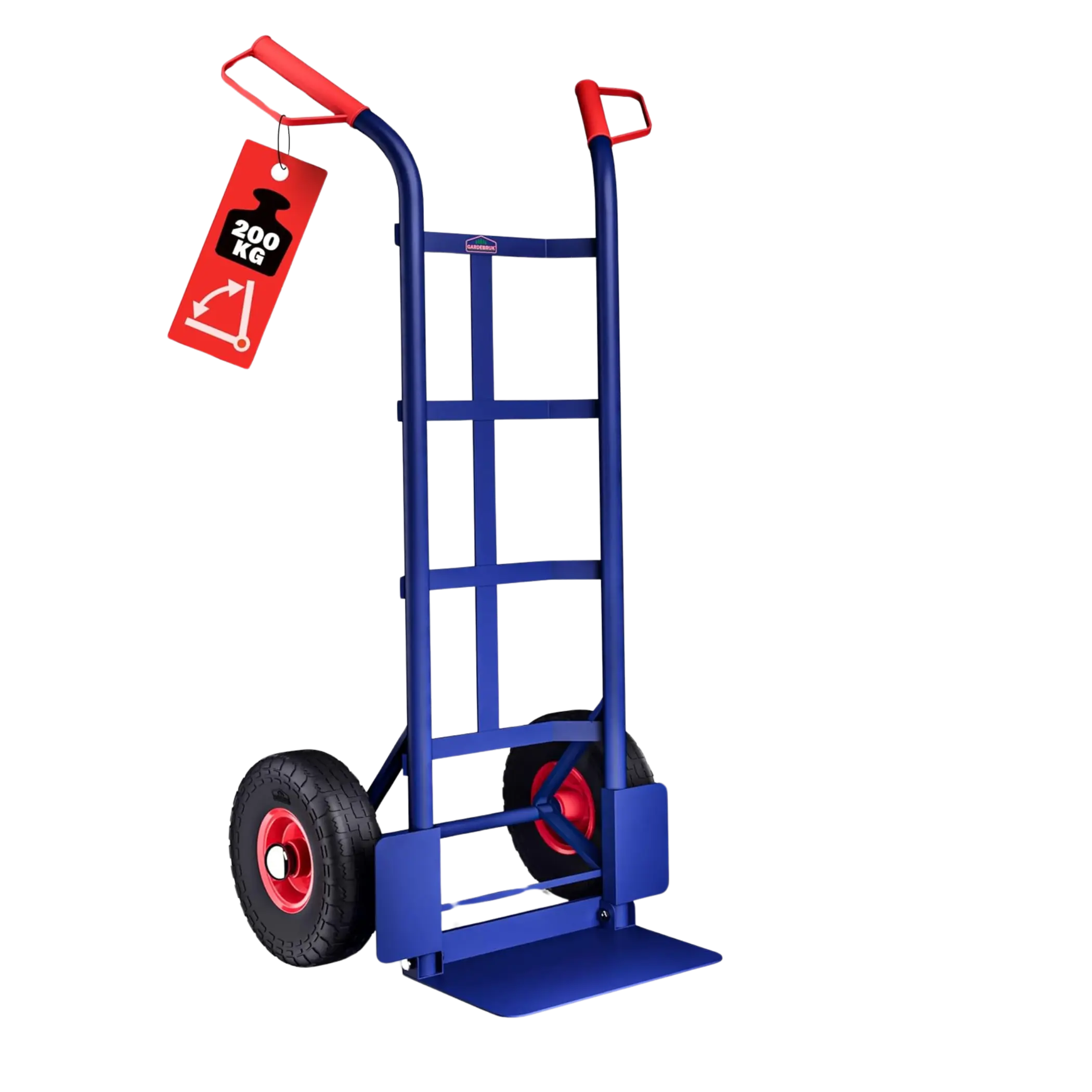 DASCK - Carretilla de Mano Plegable con Ruedas Neumáticas, Plataforma Reforzada, 200 kg