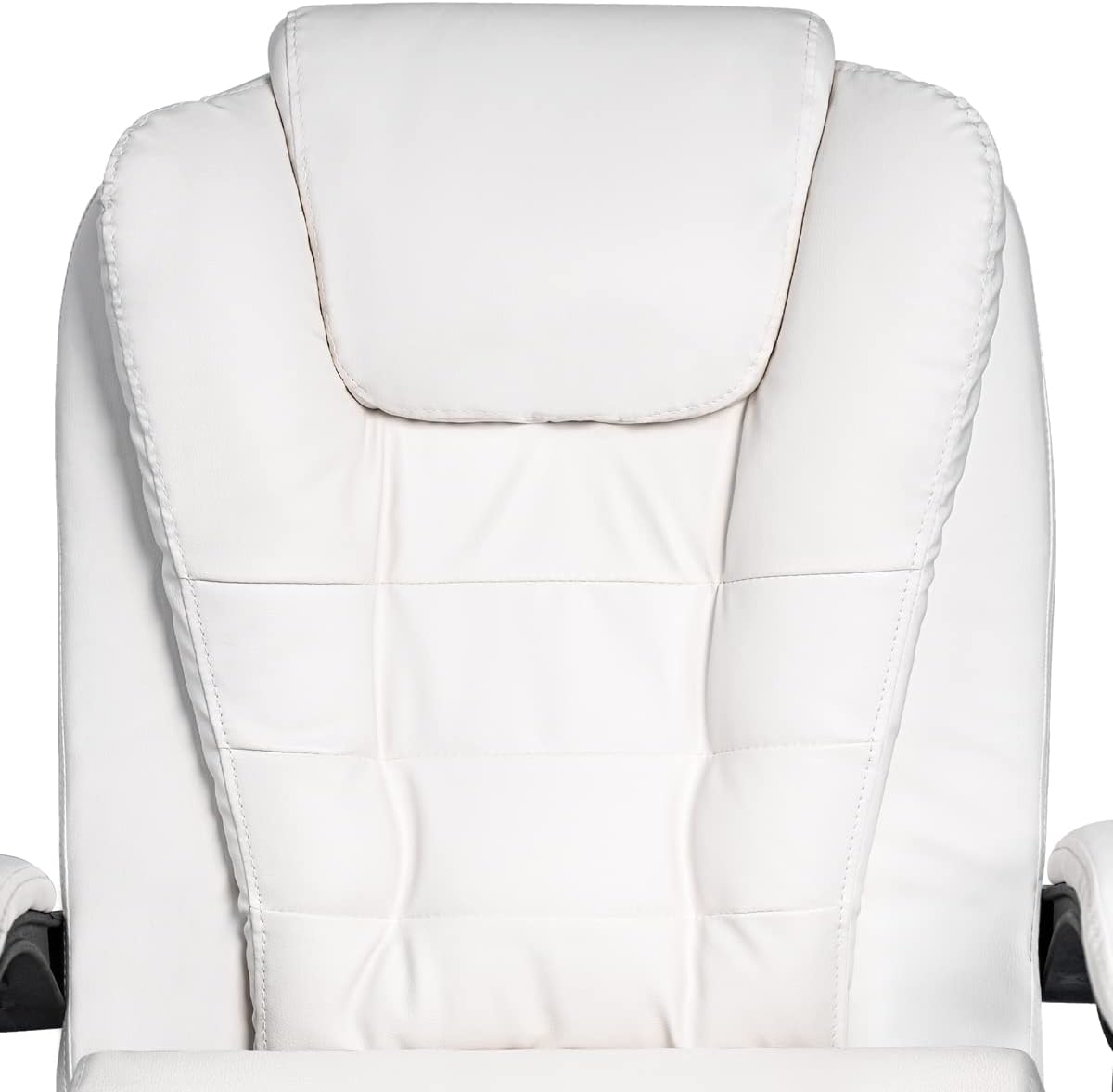 DASCK Sillón de Oficina Altura Ajustable Cuero Sintético Sila Director Blanca - Imagen 8