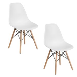 DASCK - Pack 2 Sillas Nórdicas Blancas