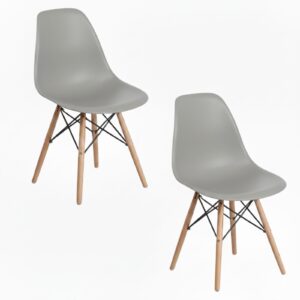 DASCK - Pack 2 Sillas Nórdicas Grises