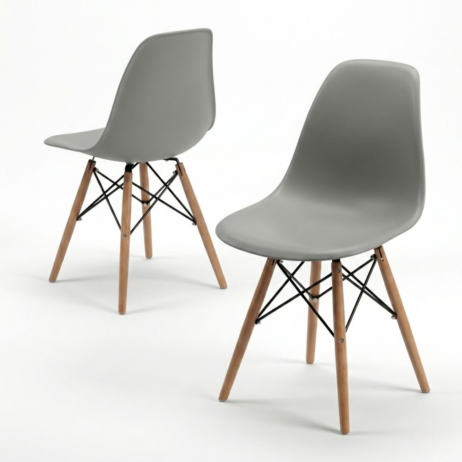 DASCK - Pack 2 Sillas Nórdicas Grises - Imagen 3