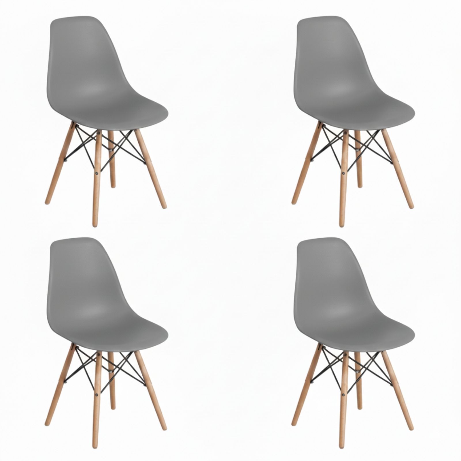 DASCK - Pack 2 Sillas Nórdicas Grises - Imagen 8