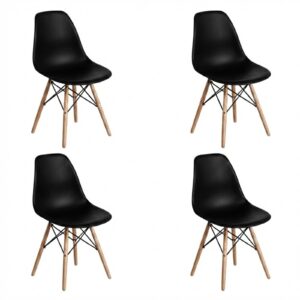 DASCK - Pack 4 Sillas Nórdicas Negras