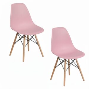 DASCK - Pack 2 Sillas Nórdicas Rosas