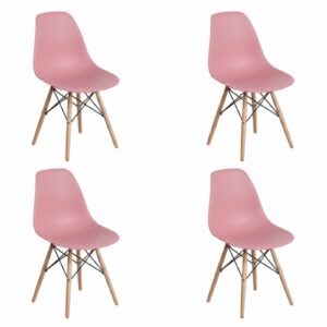 DASCK - Pack 4 Sillas Nórdicas Rosas