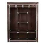 Armario Ropero de Tela Desmontable 128cm - Marrón - DASCK