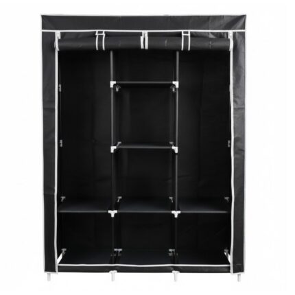 Armario Ropero de Tela Desmontable 128cm - Negro - DASCK