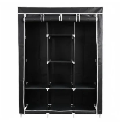 Armario tela desmontable negro 128cm