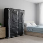Armario Ropero de Tela Desmontable 128cm - Negro - DASCK - Imagen 3