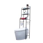 Estantería Organizadora Sobre Inodoro WC 3 Baldas - Negro - DASCK - Imagen 2