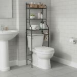 Estantería Organizadora Sobre Inodoro WC 3 Baldas - Negro - DASCK - Imagen 4