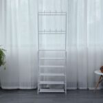 Mueble Recibidor Perchero con Zapatero 5 Baldas - Blanco - DASCK - Imagen 4