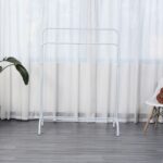 Perchero Burro Doble Metálico con Estante 110cm - Blanco - DASCK - Imagen 4