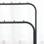 Perchero Burro Doble Metálico con Estante 110cm - Negro - DASCK - Imagen 3