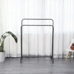 Perchero Burro Doble Metálico con Estante 110cm - Negro - DASCK - Imagen 4