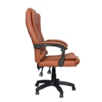 Sillón de Oficina Reclinable Cuero Sintético - Marrón 4