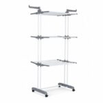 Tendedero Vertical Plegable 3 Niveles con Ruedas - Gris / Blanco - DASCK