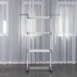 Tendedero Vertical Plegable 3 Niveles con Ruedas - Gris / Blanco - DASCK - Imagen 5