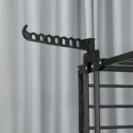 Tendedero Vertical Plegable 3 Niveles con Ruedas - Negro - DASCK - Imagen 3