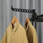 Tendedero Vertical Plegable 3 Niveles con Ruedas - Negro - DASCK - Imagen 5