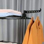 Tendedero Vertical Plegable 3 Niveles con Ruedas - Negro - DASCK - Imagen 8